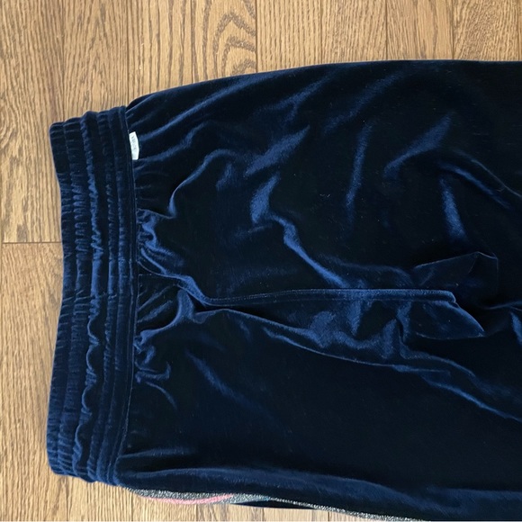 MOTHER REVOLVE The Velvet Lounger Ankle Velour Track Pants in Navy - Picture 11 of 16